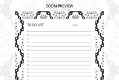 Scandinavian Flower To Do List Template | To do list Product Image 3