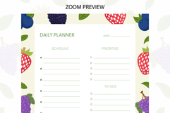 Berries Fruit Daily Planner | Daily Planner Product Image 3