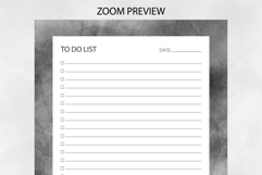 Watercolor Black Splash To Do List Template | To do list Product Image 3