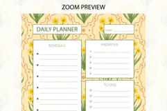 Daffodil Flower Daily Planner | Daily Planner Product Image 2