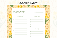 Daffodil Flower Daily Planner | Daily Planner Product Image 3
