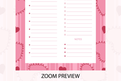 Heart Stripe Daily Planner | Daily Planner Product Image 3