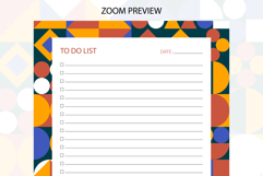 Bauhaus Pattern To Do List Template | To do list Product Image 3