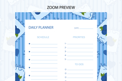 Blueberry Coquette Stripe Daily Planner | Daily Planner Product Image 3