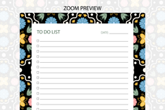 Folk Floral To Do List Template | To do list Product Image 3