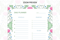 Folk Flower Daily Planner | Daily Planner Product Image 3