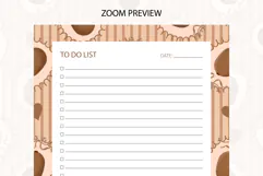 Kiwi Coquette Heart Stripe To Do List | To do list Product Image 3