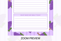 Grapes Daily Gratitude Planner | Daily Planner Product Image 3