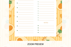 Pineapple Coquette Stripe Daily Planner | Daily Planner Product Image 4