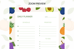 Summer Fruits Daily Planner | Daily Planner Product Image 3