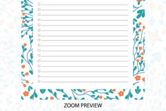 Floral To Do List template | To do list Product Image 4