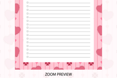 Heart &amp; Floral To Do List Template | To do list Product Image 4