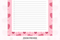 Heart & Floral To Do List Template | To do list Product Image 4