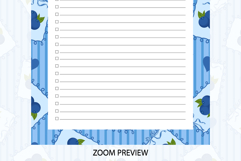 Blueberry Coquette Heart Stripe To Do List | To do list Product Image 4