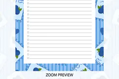 Blueberry Coquette Heart Stripe To Do List | To do list Product Image 4