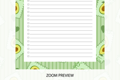 Avocado Coquette Heart Stripe To Do List | To do list Product Image 4