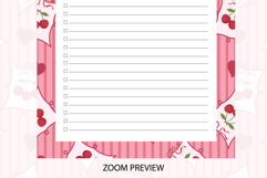Cherry Coquette Heart Stripe To Do List | To do list Product Image 4