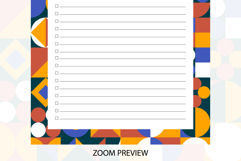 Bauhaus Pattern To Do List Template | To do list Product Image 4