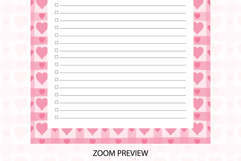 Pink Heart To Do List Template | To do list Product Image 4