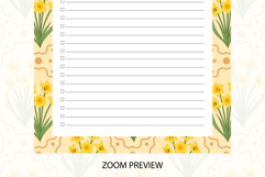Daffodil Flower To Do List Template | To do list Product Image 4