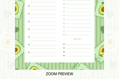 Avocado Coquette Stripe Daily Planner | Daily Planner Product Image 4