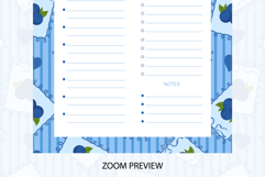 Blueberry Coquette Stripe Daily Planner | Daily Planner Product Image 4