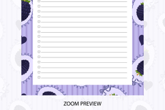 Blackberry Coquette Heart Stripe To Do List | To do list Product Image 4