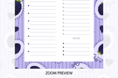 Blackberry Coquette Stripe Daily Planner | Daily Planner Product Image 4