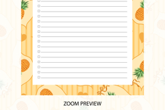 Pineapple Coquette Heart Stripe To Do List | To do list Product Image 4