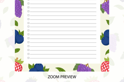 Berries Pattern To Do List Template | To do list Product Image 4