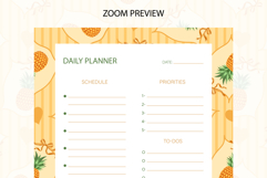 Pineapple Coquette Stripe Daily Planner | Daily Planner Product Image 3