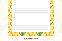 Daffodil Flower To Do List Template | To do list Product Image 4