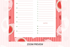 Watermelon Coquette Stripe Daily Planner | Daily Planner Product Image 4
