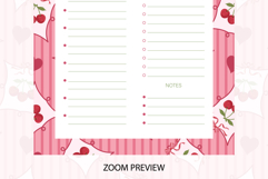 Cherry Coquette Stripe Daily Planner | Daily Planner Product Image 4