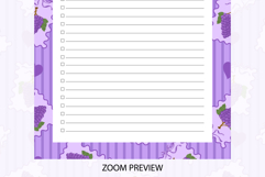 Grapes Coquette Heart Stripe To Do List | To do list Product Image 4
