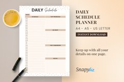 Daily Schedule Planner Printable | A4 And A5 | US Letter Product Image 1