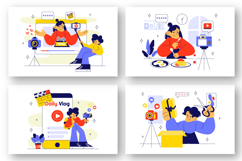 10 Influencer Daily Vlog Illustration Product Image 2