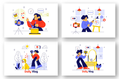 10 Influencer Daily Vlog Illustration Product Image 3