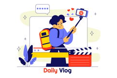 10 Influencer Daily Vlog Illustration Product Image 4
