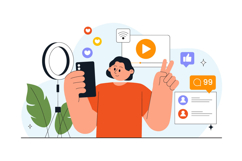 14 Influencer Daily Vlog Illustration Product Image 5