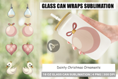 Dainty Christmas Ornaments Glass Can Product Image 1
