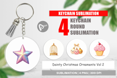 Dainty Christmas Ornaments Keychain Product Image 1