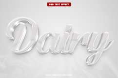 Dairy 3D editable text effect Product Image 1