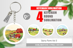 Keychain Dairy Farm Scene Product Image 1