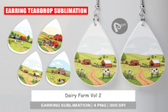 Earring Dairy Farm Scene Product Image 1