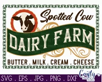 Vintage Farmhouse Home Sign | Dairy Farm Wall Art Svg Product Image 2