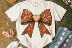 Daisy Valentine Coquette Bow PNG, Valentine's Day PNG, Love Product Image 5