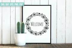 Daisies Wreath SVG| Wildflower SVG| Farmhouse Sign SVG Product Image 2