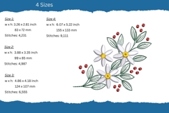Daisies Embroidery Design - Floral Embroidery Pattern Product Image 2