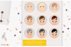 Woman character clipart, blank sign girl, Daisy LVA34 Product Image 3